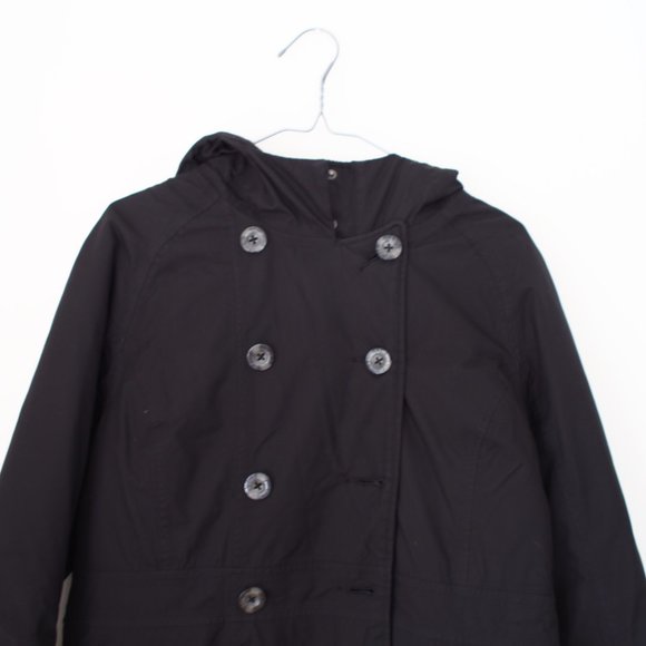 The North Face black double breasted down winter coat parka with hood - Picture 4 of 10